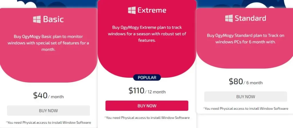 OgyMogy Pricing for Windows